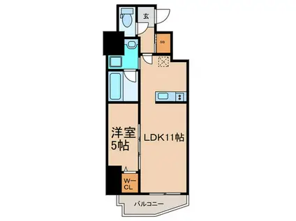 VIVRE福島(1LDK/7階)の間取り写真