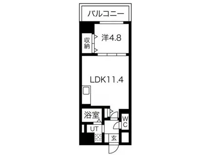 MISTRAL姫路駅前III(1LDK/6階)の間取り写真