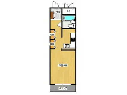 舞鶴カントリーマンション(ワンルーム/4階)の間取り写真