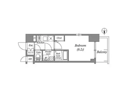 エスリード神戸ラ・コスタ(1K/7階)の間取り写真