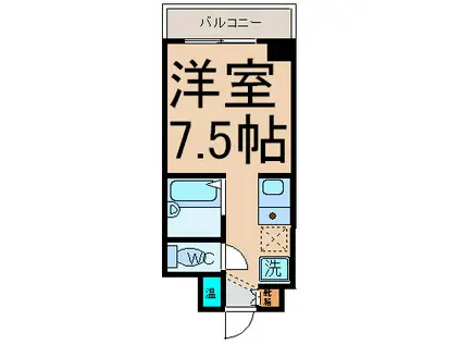 第7フクマルビル(1K/5階)の間取り写真