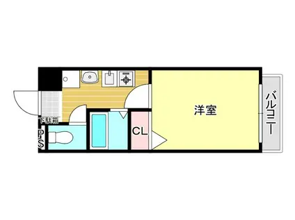 プラネット室見(1K/5階)の間取り写真