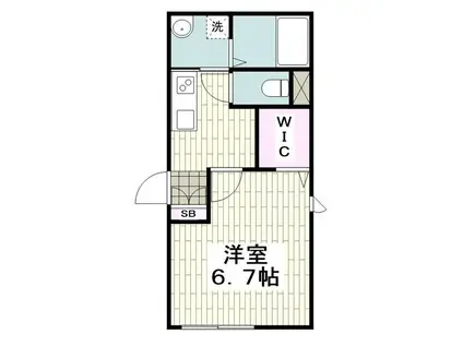 PIER11ピアイレブン(1K/1階)の間取り写真