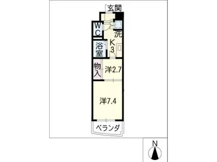 AMENITY東陽(2K/3階)の間取り写真