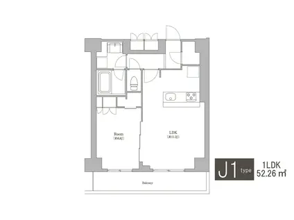 オアーゼ日暮里レジデンス(1LDK/6階)の間取り写真