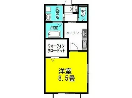 ラフォンテ・レパードI(1K/1階)の間取り写真