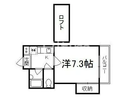 フォーブル深草(1K/3階)の間取り写真