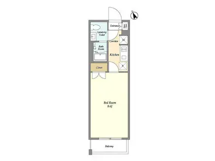 V-MUSIC蒲田(1K/3階)の間取り写真