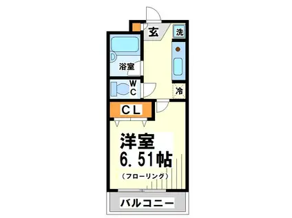 ボンファゼ―ル多摩川(1K/2階)の間取り写真
