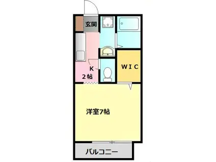 フィオーレ青木 C棟(1K/1階)の間取り写真