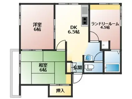 タウニィー笹口(2SDK/2階)の間取り写真