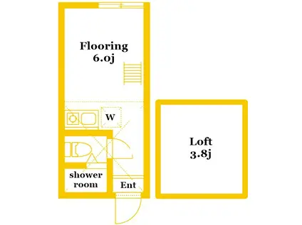 ミラベル横浜(ワンルーム/1階)の間取り写真