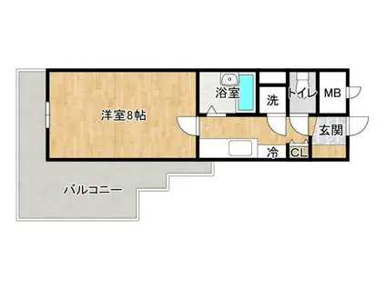 フィレンツェ(1K/3階)の間取り写真