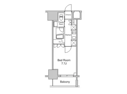 プラウドフラット浅草駒形(1K/9階)の間取り写真