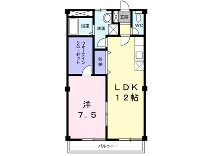パラドール匠(1LDK/2階)の間取り写真
