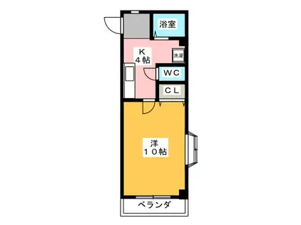 エクセルハイム(1K/1階)の間取り写真