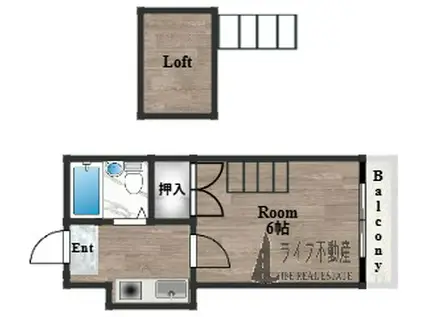 レオパレス瓢箪山第7(1K/1階)の間取り写真