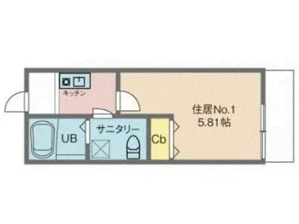 カインドネス吉祥寺南町AB棟(1K/2階)の間取り写真