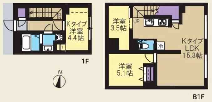 CREAL新高円寺(3LDK/1階)の間取り写真