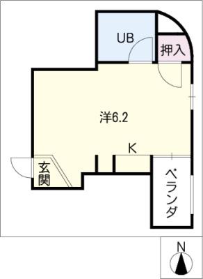 ALEGRIA PLACE徳川町(ワンルーム/4階)の間取り写真