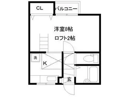 レジデンス花壇センチュリー(1K/2階)の間取り写真