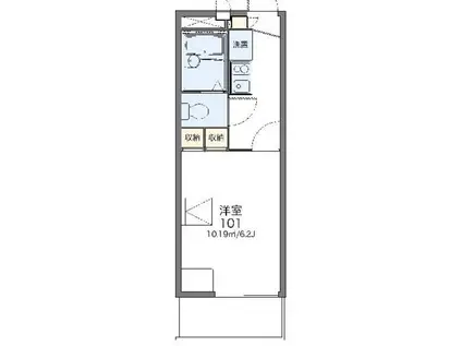 レオパレスMARUKA(1K/3階)の間取り写真