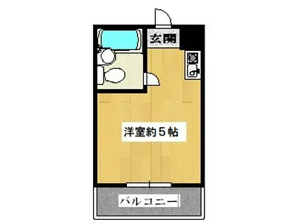 パシフィック塚本(ワンルーム/3階)の間取り写真