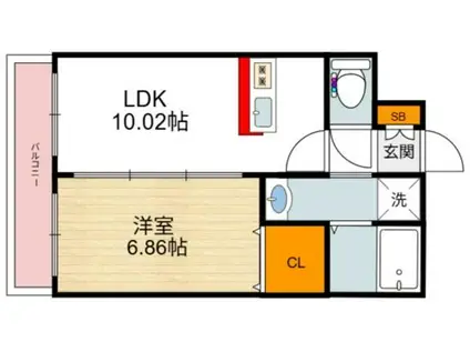 GRACE SHOEI(1LDK/1階)の間取り写真