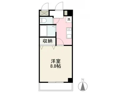 LIEBE T&M(1K/2階)の間取り写真