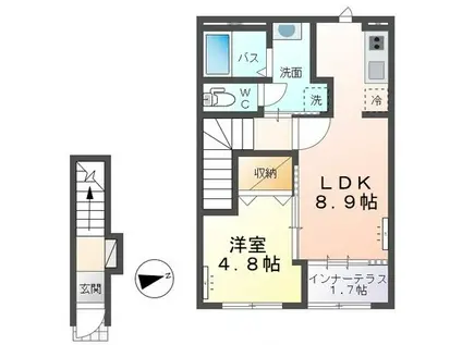 KUSTURICA(1LDK/2階)の間取り写真