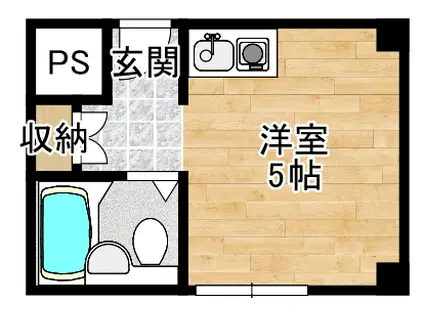 ヴェローノ緑地公園(ワンルーム/2階)の間取り写真