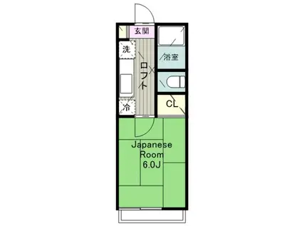サニープレイス(1K/2階)の間取り写真