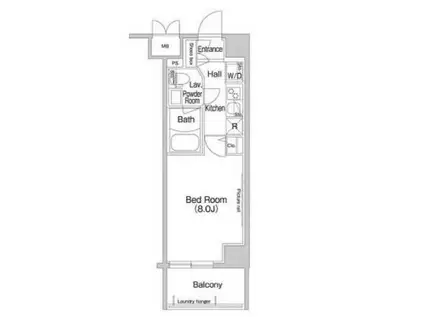 コンフォリア新宿(1K/5階)の間取り写真