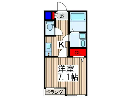 NOARK緑町(1K/2階)の間取り写真