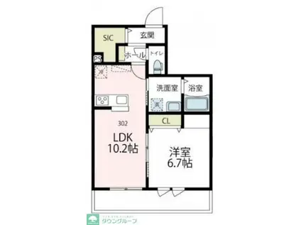 グランフェリーチェ(1LDK/3階)の間取り写真