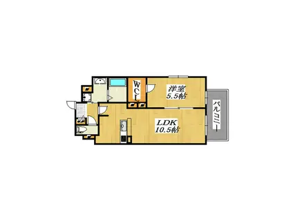 BO BEDRE KOSAKA(1LDK/2階)の間取り写真