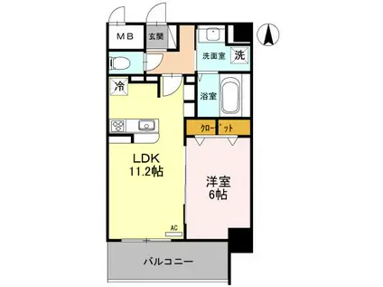 THE MED(1LDK/3階)の間取り写真