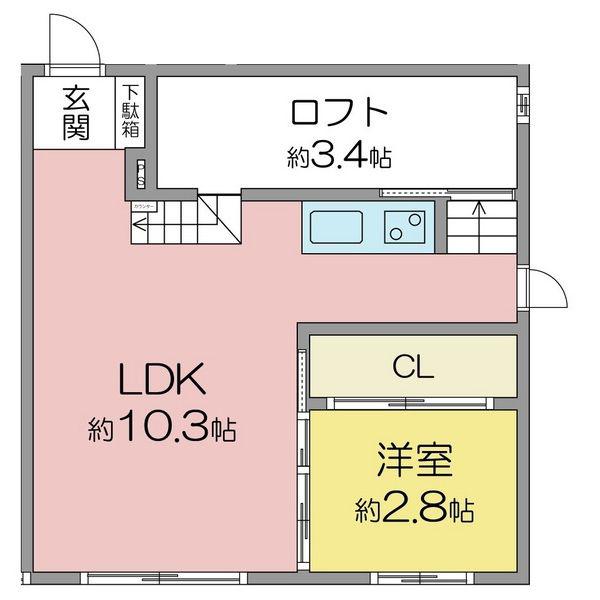 TRIBUTE星崎(1LDK/2階)の間取り写真