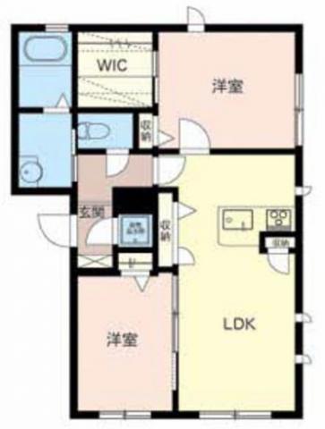 ファインレジデンス荒河(2LDK/1階)の間取り写真