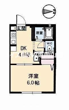 ピュアメゾンB棟(1K/1階)の間取り写真
