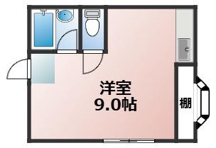 パールハイム深江橋(ワンルーム/3階)の間取り写真