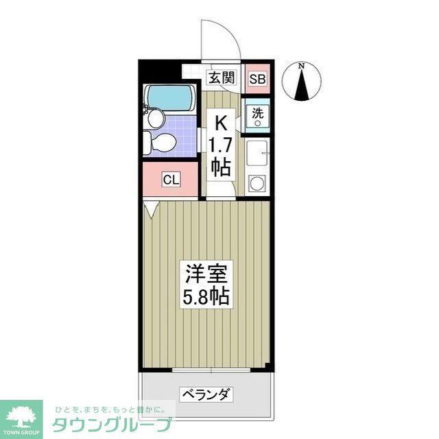 ハイツオータニ(1K/3階)の間取り写真