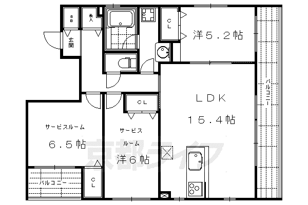 GRACIA高倉(1SLDK/4階)の間取り写真