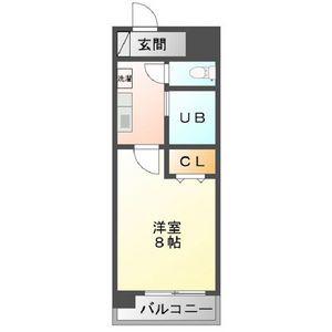 ハイツ丸の内(1K/3階)の間取り写真