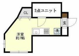 プラザマリーナ相模原(1K/1階)の間取り写真