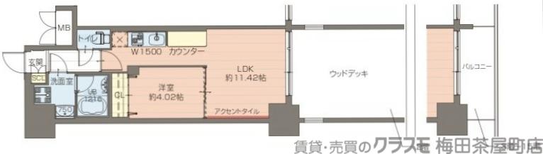 プレジオ鎗屋町(1LDK/2階)の間取り写真