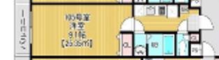 BELLAUBE大久保(1K/1階)の間取り写真