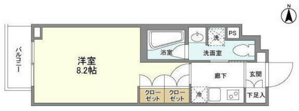 コンフォリア桜上水(1K/2階)の間取り写真