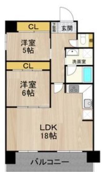 テンフォーティー(2LDK/3階)の間取り写真
