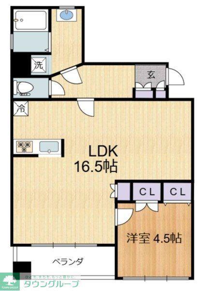 グランドメゾン阿佐谷(1LDK/4階)の間取り写真